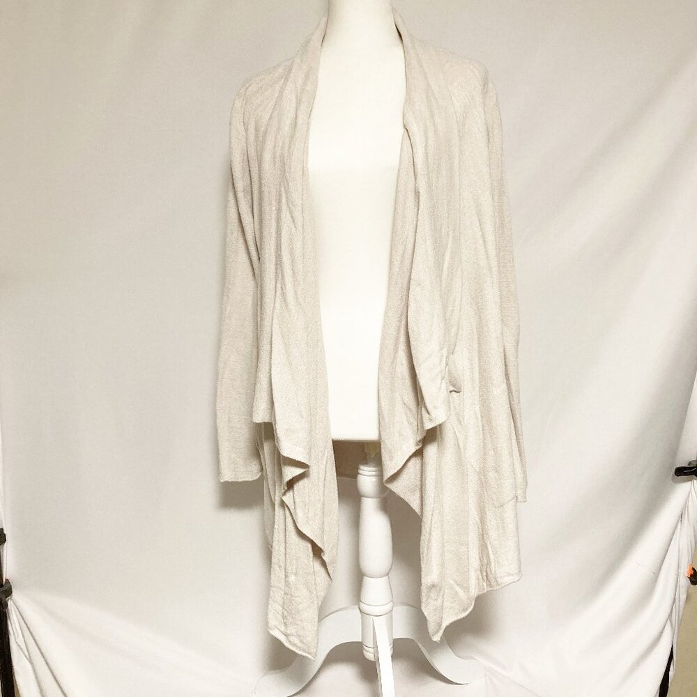 Barefoot Dreams CozyChic Ultra Lite Hi Lo Open Cardigan Fog Gray L/XL Pockets